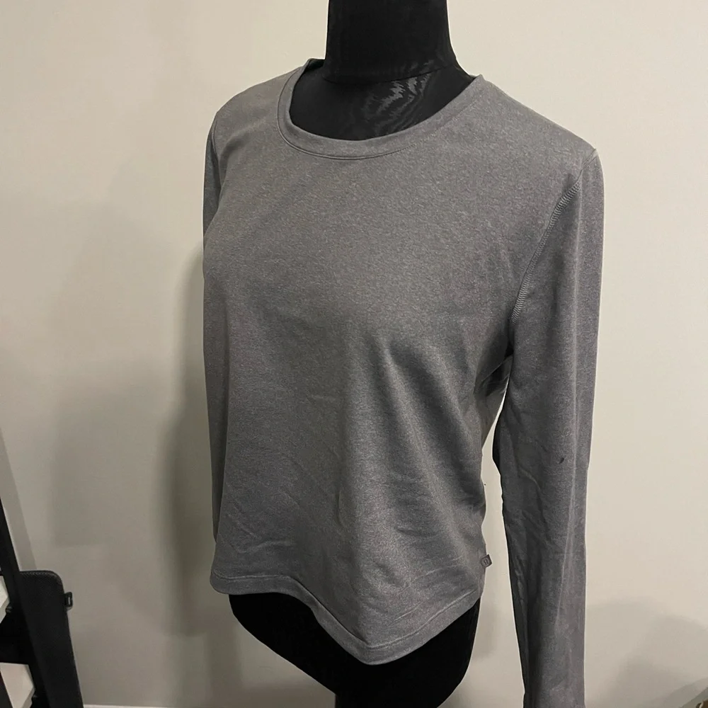 Lululemon Athletica Back Up Heathered Slate Long Sleeve Top - Picture 2 of 4
